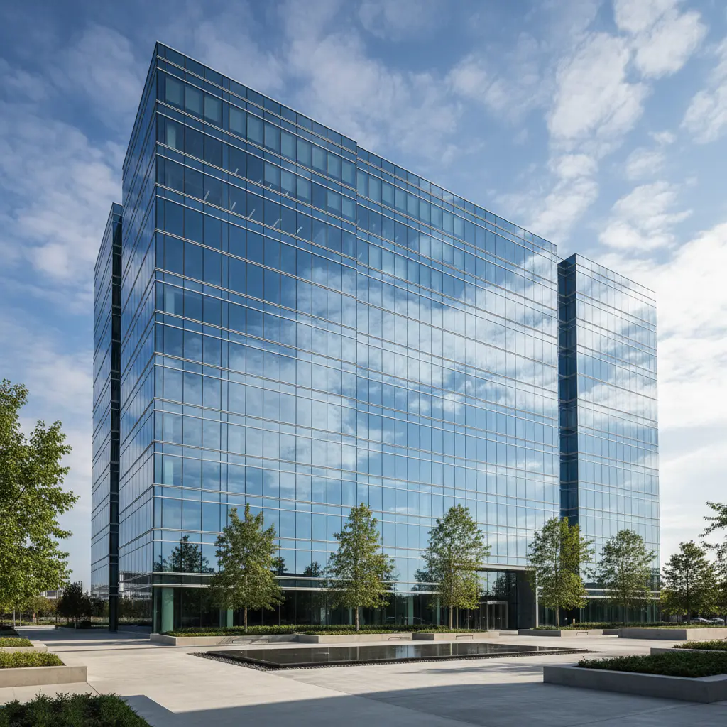 Glass office building